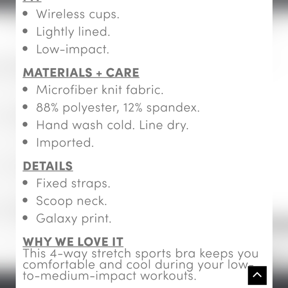 🌟 Size 42G Galaxy Print Torrid Active dream bra sports women's purple ☪️ 🌟 - Picture 6 of 9